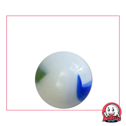 Bille porcelaine de 16 mm, finition soignée, idéale pour collection ou jeu.