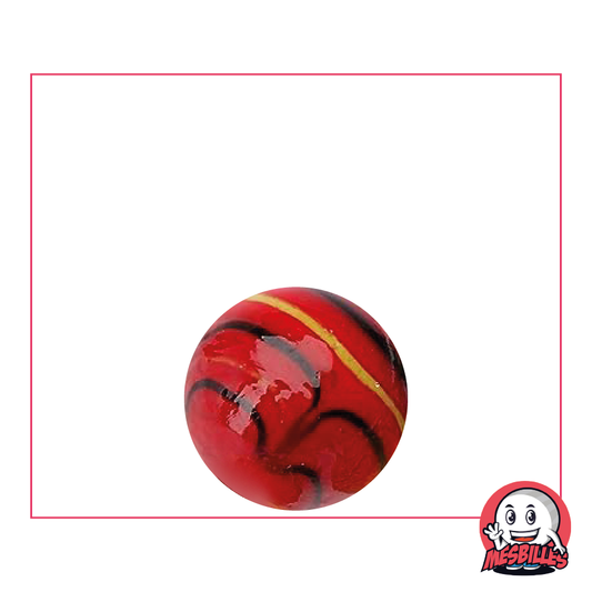 Bille Kim'Play Spider Rouge en verre opaque 16 mm - Fabrication artisanale MesBilles