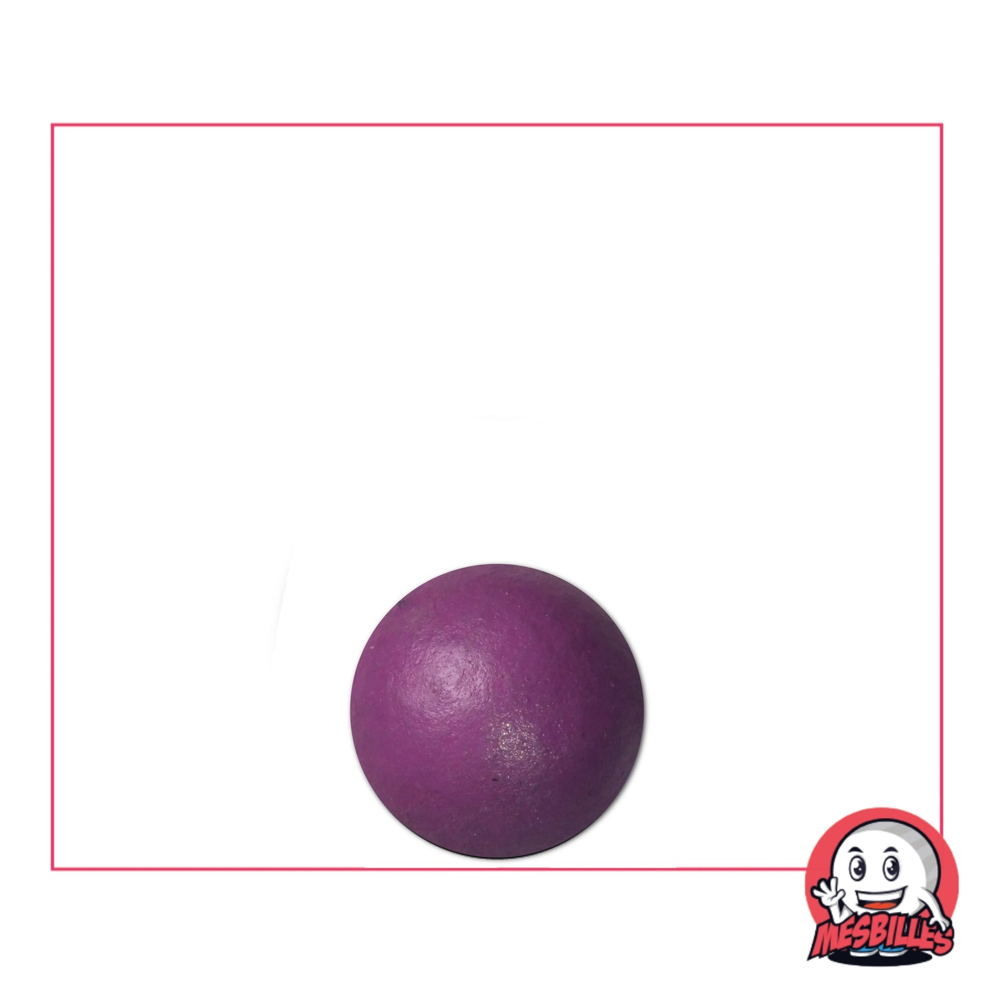 Bille unique en terre violette de 10 mm isolée sur fond blanc, parfaite pour compléter une collection ou un set de jeu