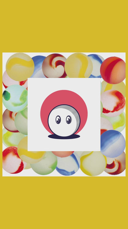 1 Bille Givrée Jaune 25 mm