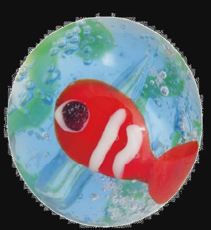 1 Bille Art Poisson Rouge 16 mm