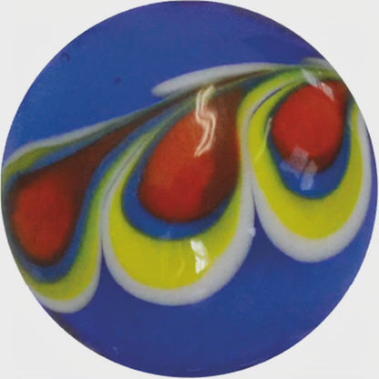 1 Bille Art Paon Bleu 16 mm