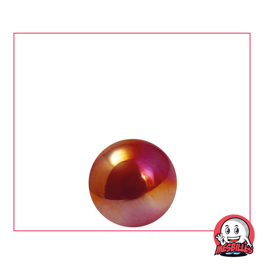 Bille Irisée Rouge 14 mm bille rone en verrebtranslucide